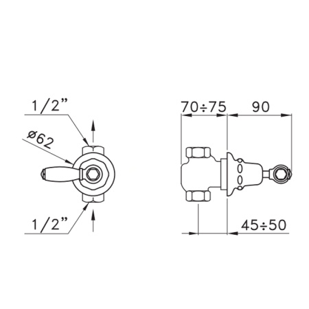 Stella Italica Leve Встраиваемый смеситель 0/154 без излива, цвет: хром 