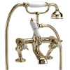 Devon Coventtry Смеситель для ванны (на борт)  на 2 отв. с душевым комплектом цвет светлое золото