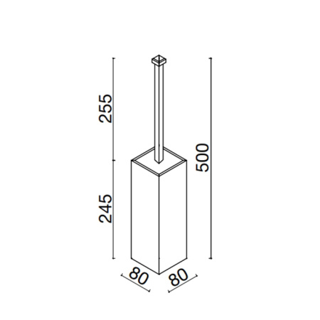 OASIS SQUARE Ершик для унитаза, подвесной, цвет золото 