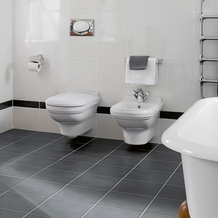 Villeroy&Boch Hommage Сиденье с крышкой для унитаза, с SoftClose, цвет: белый / петли: нержавеющая сталь 