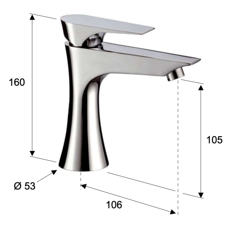 Смеситель для раковины Daniel Diva DV606CR 