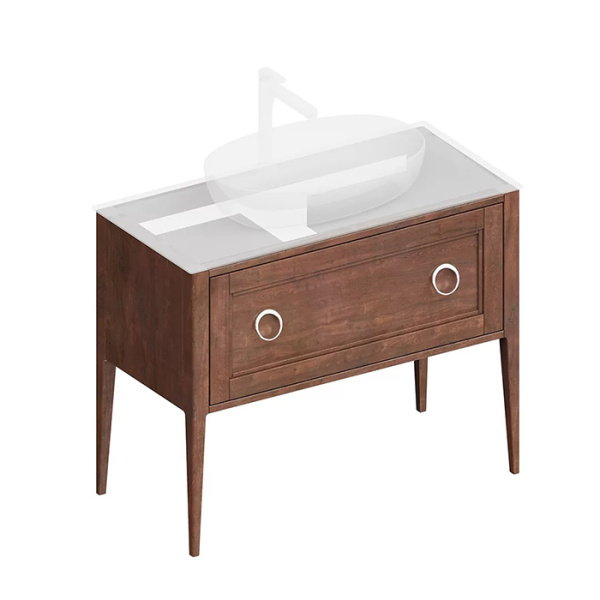 Kerama Marazzi Тумба PLAZA Classic NEO напольная 1+1 ящик 100, орех матовый 