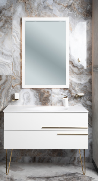 Тумба NeoArt 110см*48 (52) WHITE под раковину DROP 