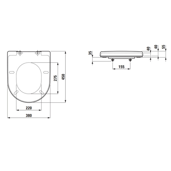 LAUFEN Pro New Сиденье Special съемное, для 82095.6/9, 82096.0/4-6, 82295.2/6, 82595.2, цвет белый 