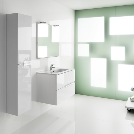 Roca VICTORIA NORD ICE EDITION Тумба подвесная 586x450x550 мм. для раковины 600 мм, c 2 ящиками, белый глянец (ZRU9302730) 