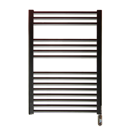 Irsap Ares Полотенцесушитель эл-ий 580x818x30мм (15 трубок-2 промежутка), мощность: 400 ватт, с выкл хром, провод: 1200мм, цвет: черный матовый(К1) 