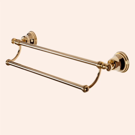 TW Harmony 012, полотенцедержатель двойной 58см, цвет держателя: золото 