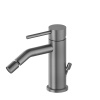 Newform X-Steel 316 Смеситель для биде на 1 отверстие с донным клапаном, излив 134мм, цвет: PVD Brushed gun metal