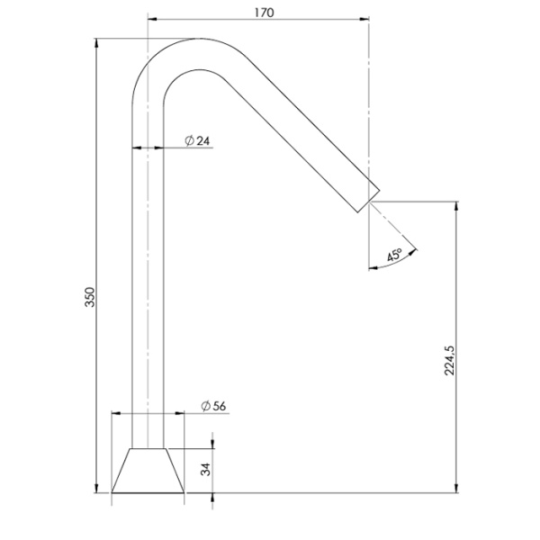 Nicolazzi Star  Излив для смесителя , цвет хром 