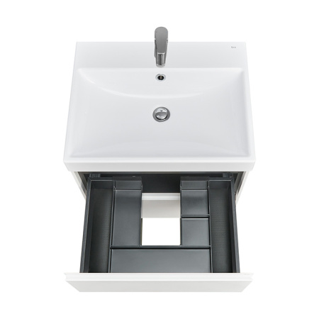 Roca ONA Тумба подвесная 585x450x565 мм. для раковины 600 мм, с 2 ящиками, белый матовый 