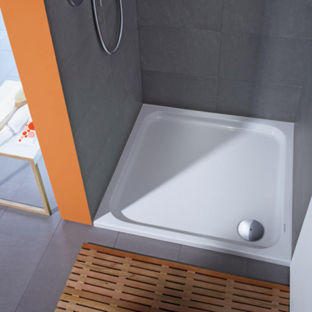 Duravit  D-Code Поддон акриловый квадратный  900x900х85mm, d90, цвет белый 