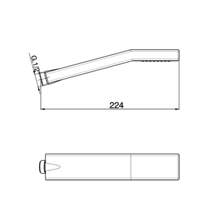 CISAL Shower Лейка душевая ручная , цвет черный матовый 