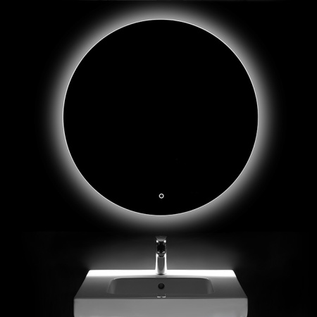 Roca LUNA Зеркало круглое 800х20х800 мм, с LED-подсветкой по периметру, с сенсорным выключателем с диммером (ZRU9307558) 