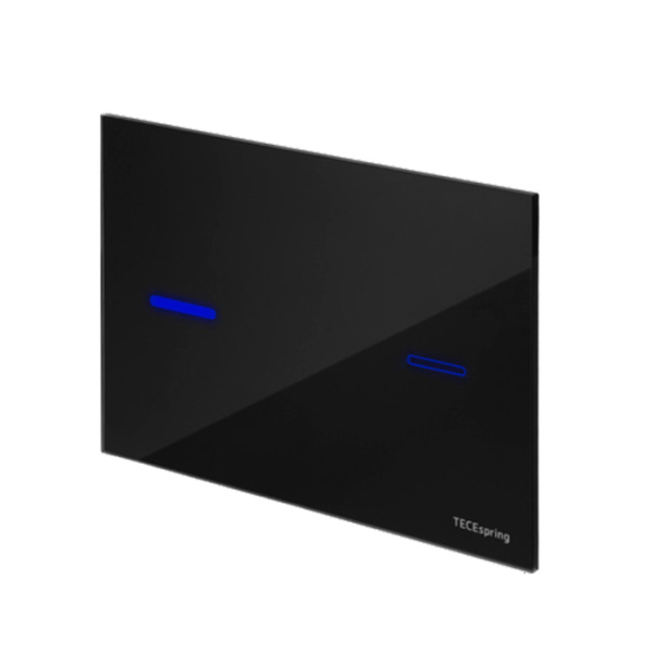 TECEspring lux Панель смыва, стекло черное глянцевое 