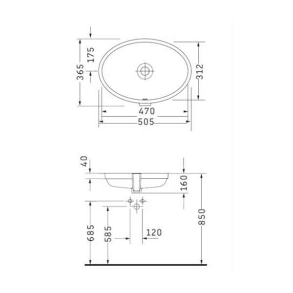 Duravit Jelsa Встраиваемая снизу раковина (Спец.цена из наличия) 