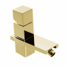 Bossini Cube Смеситель для биде на 1 отв., с заглушкой 1”1/4, цвет: Gold PVD