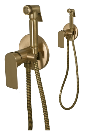 Гигиенический душ со смесителем Remer Infinity I65VO, латунь состаренная 