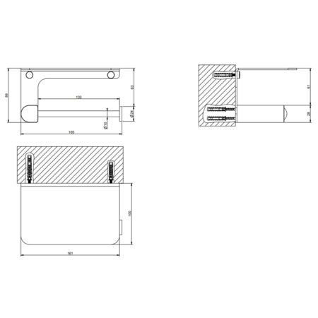 GESSI Rilievo Держатель туалетной бумаги с крышкой, цвет: хром 