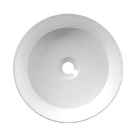 Alice Spy Раковина Round Ø40хВ12, накладная, без отверстия под смеситель, белый глянцевый 