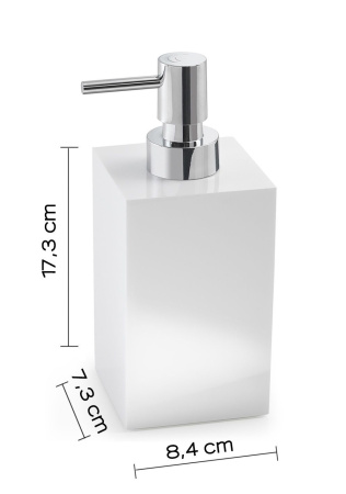 Gedy Sofia, настольный дозатор с пластиковой помпой, белый глянцевый 