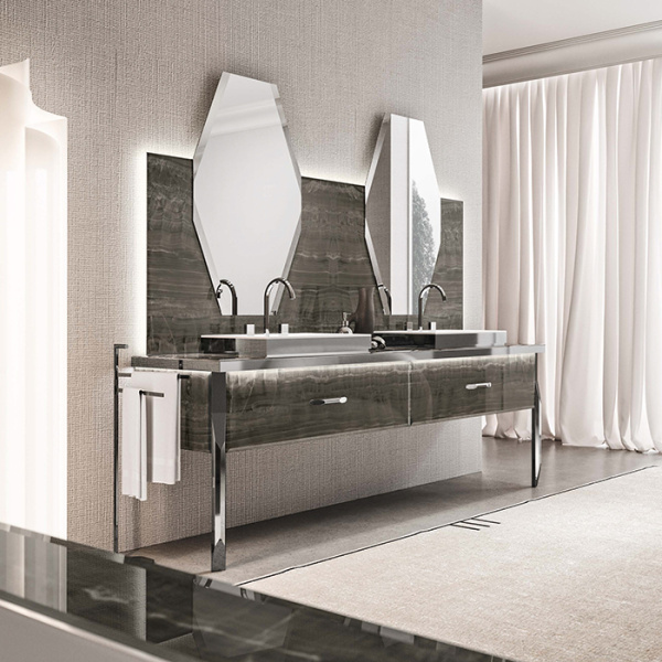 VITAGE milldue edition Раковина DETROIT62 накладная 61.8х43хh14см без перелива c 3отв. ceramilux/сталь, цвет: белый/сталь 