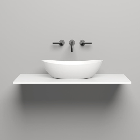 SALINI Столешница 1000х500х15 мм, из материалв S-Stone, цвет белый матовый 