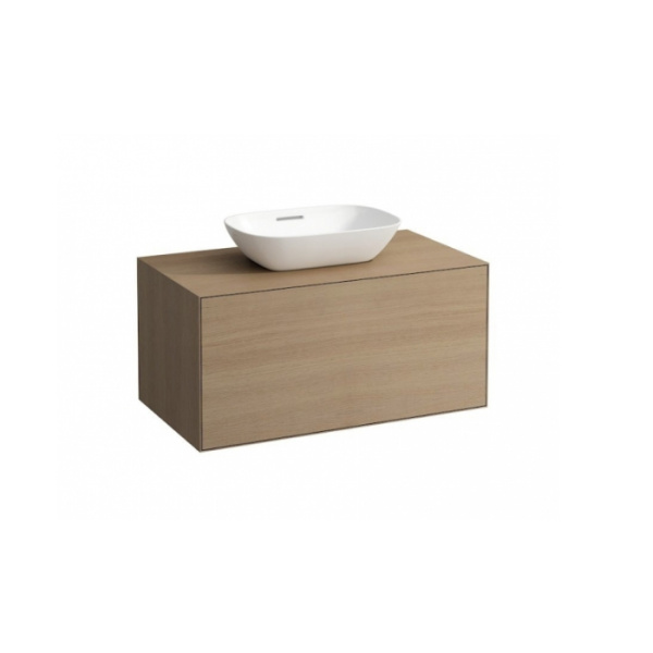 LAUFEN BOUTIQUE Тумба под раковину 900x500x430 мм., 1 ящик, с отверстием для раковины по центру, цвет светлый дуб 