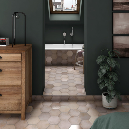  24957 HERITAGE HEXÁGONO Rose 17,5х20 см 