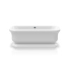 KNIEF Retro Ванна отдельностоящая 180х85х63см, с акриловым плинтусом, без слива-перелива, цвет белый глянец (продавать со сливом 0100-091-06 WG) 