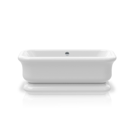 KNIEF Retro Ванна отдельностоящая 180х85х63см, с акриловым плинтусом, без слива-перелива, цвет белый глянец (продавать со сливом 0100-091-06 WG) 