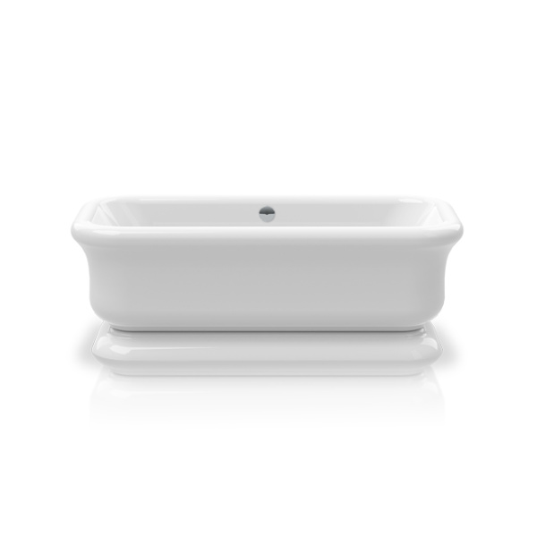KNIEF Retro Ванна отдельностоящая 180х85х63см, с акриловым плинтусом, без слива-перелива, цвет белый глянец (продавать со сливом 0100-091-06 WG) 