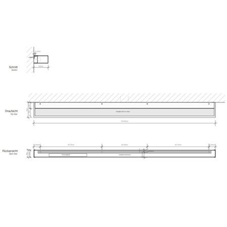 Decor Walther Box 120 N LED Светильник настенный 120x10x5см, светодиодный, 1x LED 65.6W, цвет: никель сатинированный 