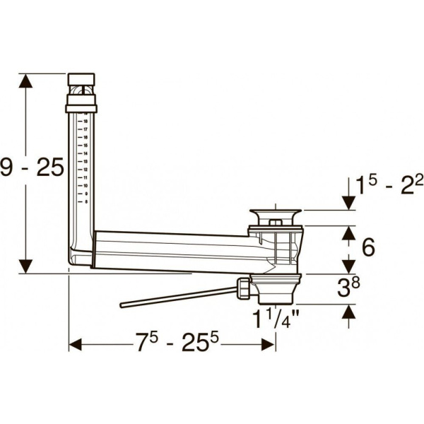 Перелив с сифон для раковины Geberit Clou 261.590.21.1 