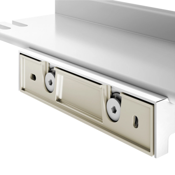 Keuco REVA Полочка для душа, встроенный крючок, съемный, скрытый крепеж в к-те для привинчивания или приклеивания цвет: Shower shelf белый 