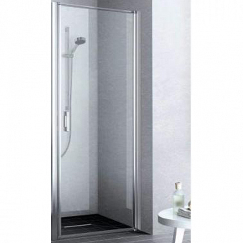 Kermi LIGA Дверь в нишу LI 1WR 900х2000, петли справа, глянцевое серебро+klar