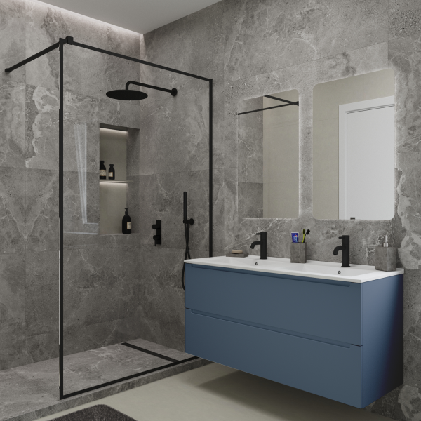 Тумба под раковину/столешницу Дион, Пепельно-синий 120 