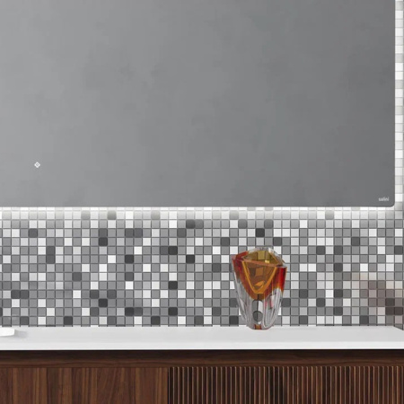 SALINI Зеркало для ванны OMBRA с LED подсветкой 1800х700х25 мм, влагостойкое AGC Сrystalvision, сенс выкл, крепления,обогрев, антизапот 