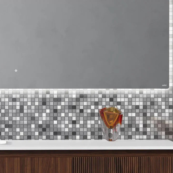 SALINI Зеркало для ванны OMBRA с LED подсветкой 1800х700х25 мм, влагостойкое AGC Сrystalvision, сенс выкл, крепления,обогрев, антизапот 