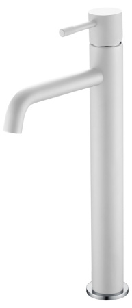 Смеситель для умывальника высокий, Uno. Белый Хром 
