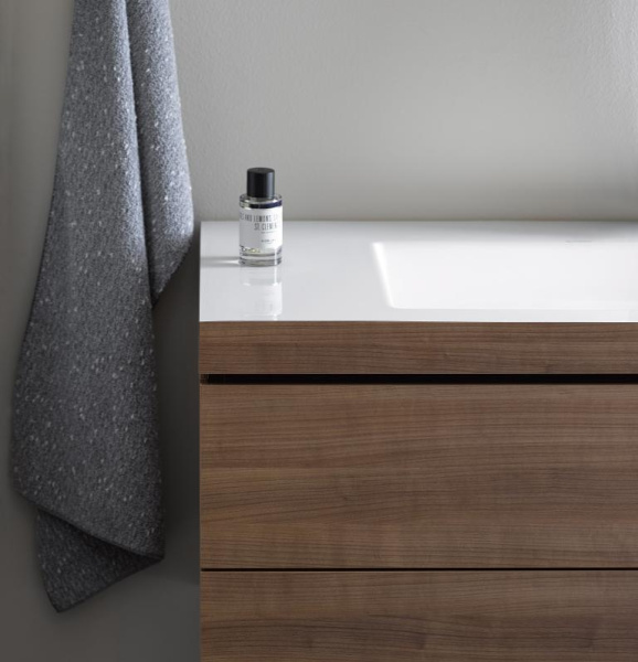 Duravit L-Cube База с раковиной  500x800x480,  2 выдв.ящика, American Walnut 