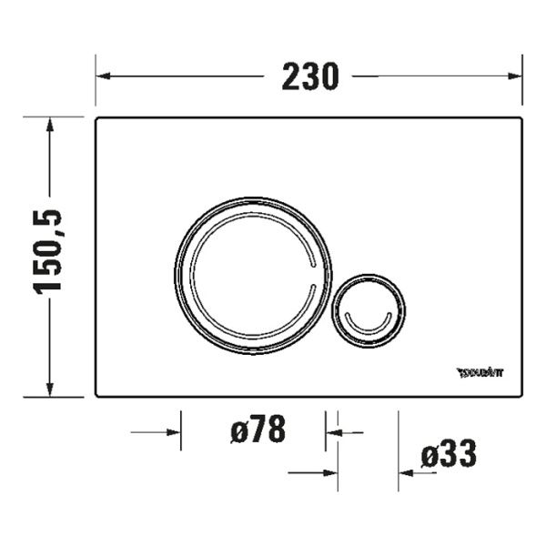 Duravit DuraSystem Beta 120 Клавиша смыва для унитаза, пластик, белый (СПЕЦЕНА с февраля 2025) (Спец.цена из наличия) 