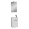Mia комплект мебели, 40 см, с дверцами,  (тумба, раковина, зеркало), цвет белый глянец 