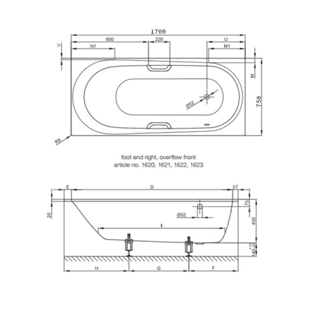 BETTE Ножки для ванны (комплект) (продаем только с ваннами!) 