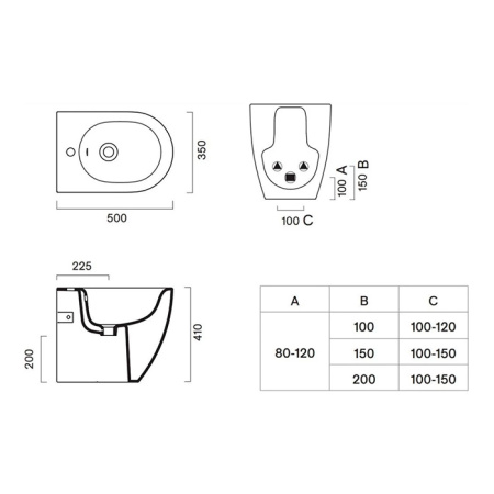 Catalano SFERA Биде напольное 50x35, с 1 отв. под смеситель, покрытие Cataglaze+, без крепежа, цвет белый глянцевый 