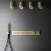 Gessi Hi-Fi Термостат для душа, с включением до 5 источников одновременно (внешняя часть), цвет: warm bronze brushed pvd 