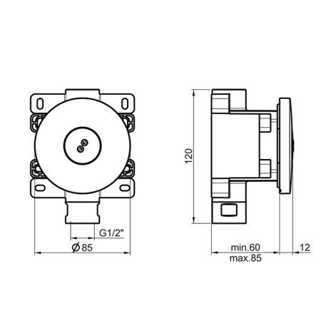 Almar SPIN ROUND Форсунка встраиваемая вращающаяся, хром 