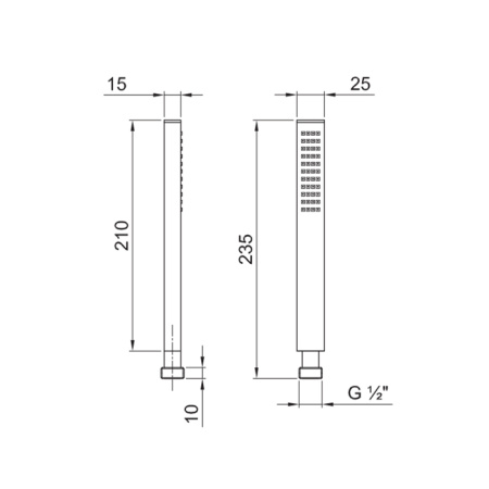 Fantini Mint Ручная лейка, цвет: хром 
