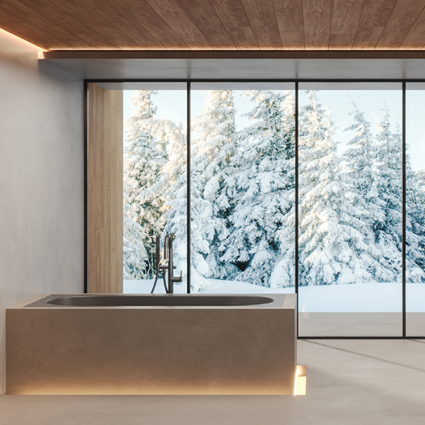 DEA DESIGN Ease Ванна 1700х750хh580 мм встраиваемая, в комплекте ножки, интегр.слив/перелив в цвет ванны цвет grey brown 