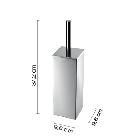 Gedy Teseo, напольный металлический ёрш, цвет хром 