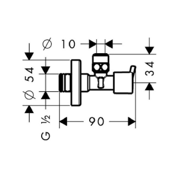 HG Angle Valve S Угловой переходник цвет хром 